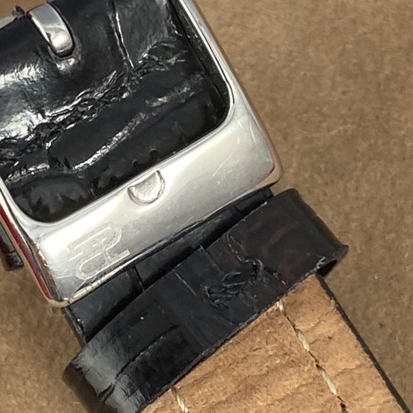 Fabulous PAOLO GUCCI Silver Crystal Watch Silver Bluish Italian Abalone Dial - Picture 8 of 9